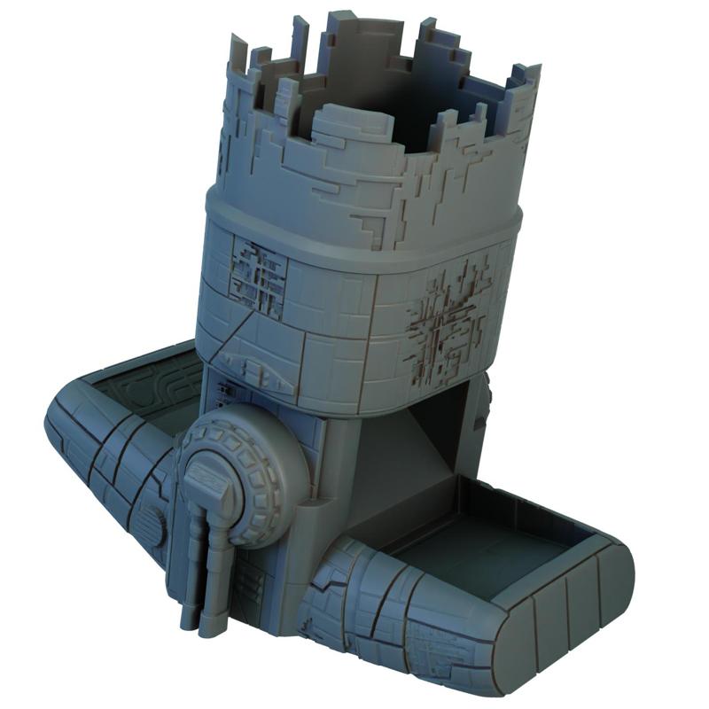 Crashed Spaceship Dice Tower