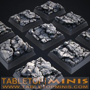 Cracked Earth 25mm x 25mm Square Bases