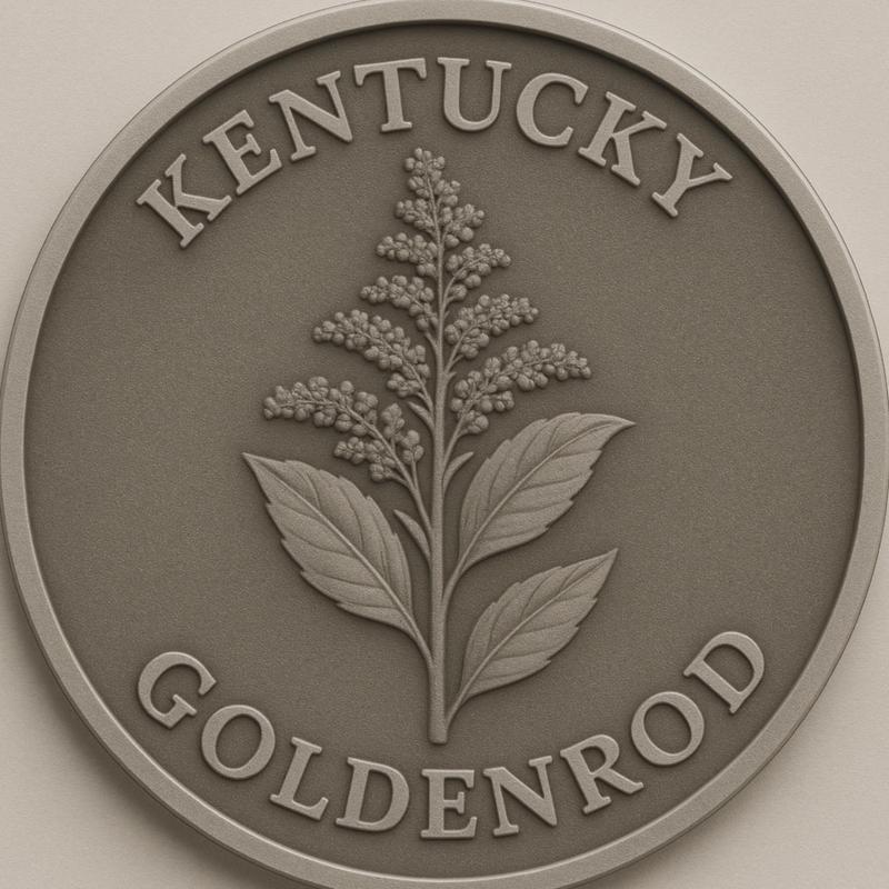 kentucky state flower goldenrod coin token wall art