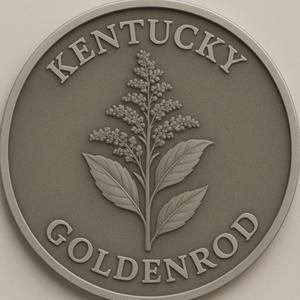 kentucky state flower goldenrod coin token wall art