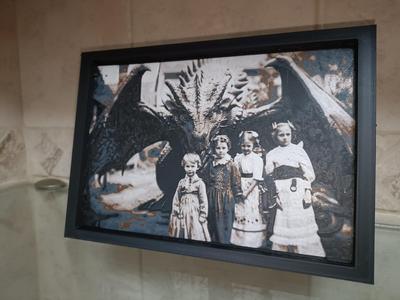 Old Picture - Children with Dragon