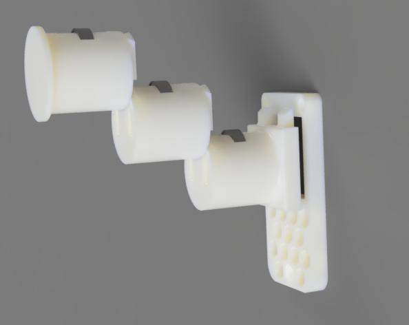 Modular Spool holder with bearings for 3D printer cabinet side wall