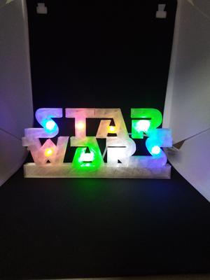 star wars logo led lamp