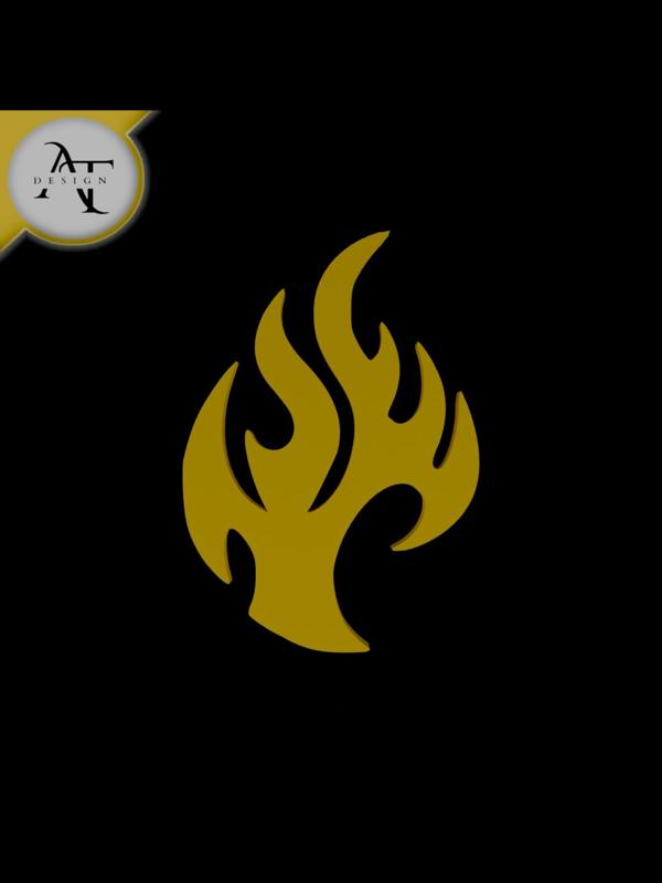 Simple Flame Symbol - 2D Art 