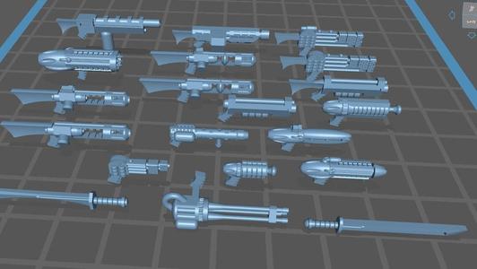 28mm scale Sci-fi weapons set A