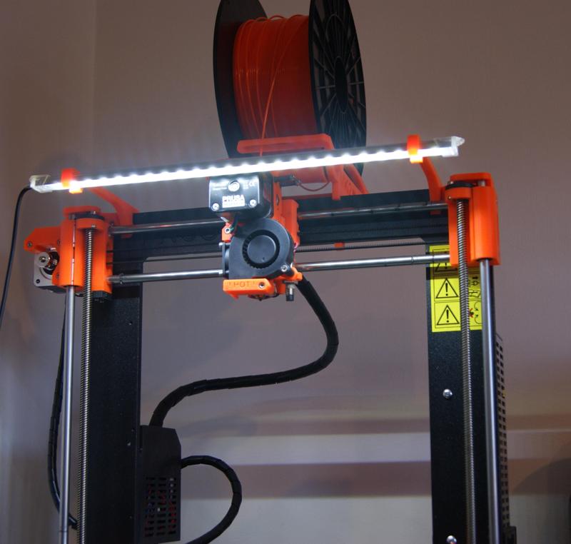 Prusa i3 MK2 LED Light strip Brackets