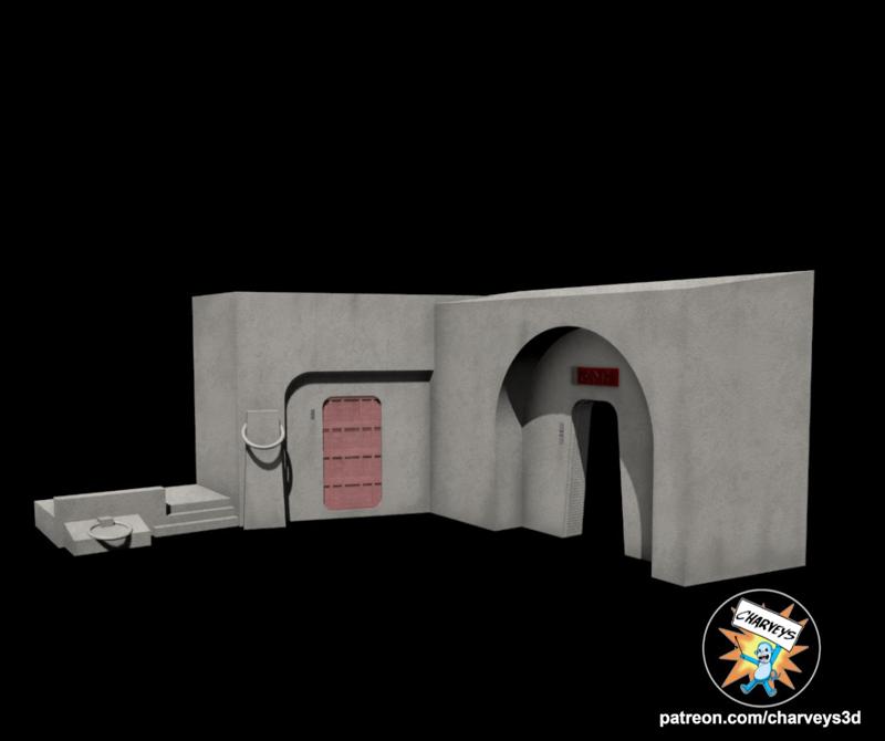 Star Wars Mos Eisley Cantina Entrance Exterior Diorama for 3.75" figures