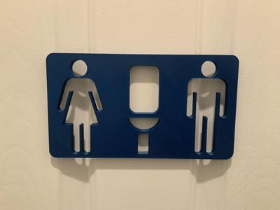 Airplane Bathroom Sign