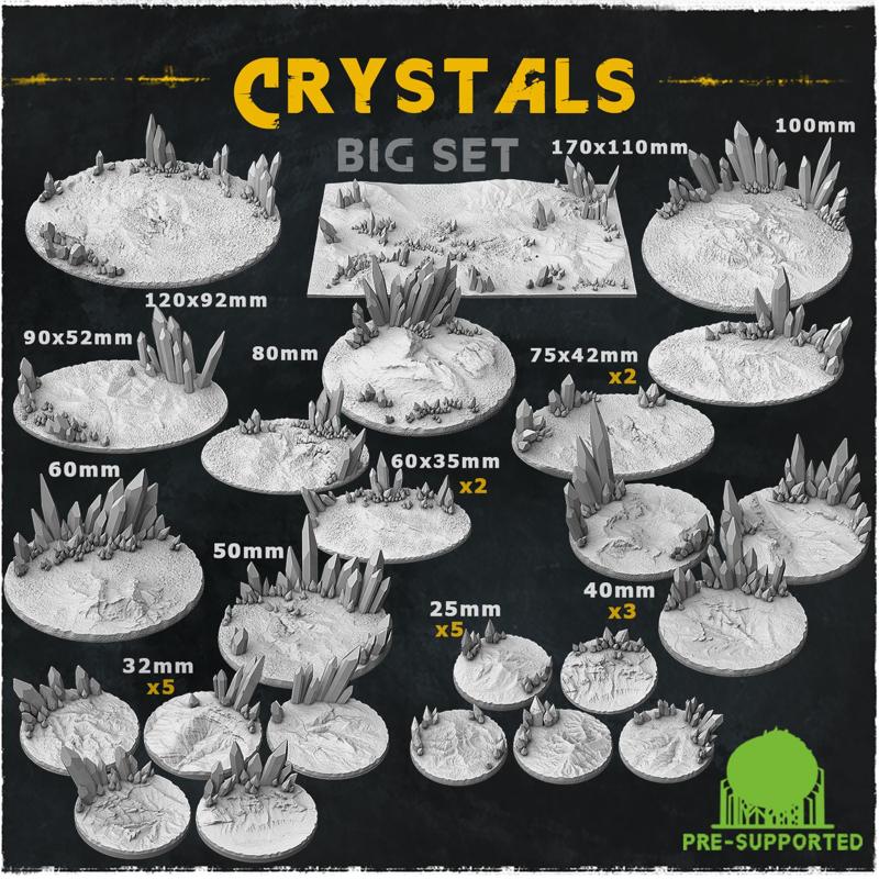 Сrystals (Big Set) - Wargame Bases & Toppers 2.0