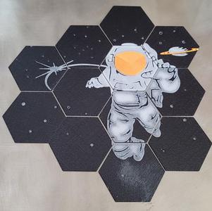 Astronaut Hex Tiles 3-Color Paint for Bambu AMS