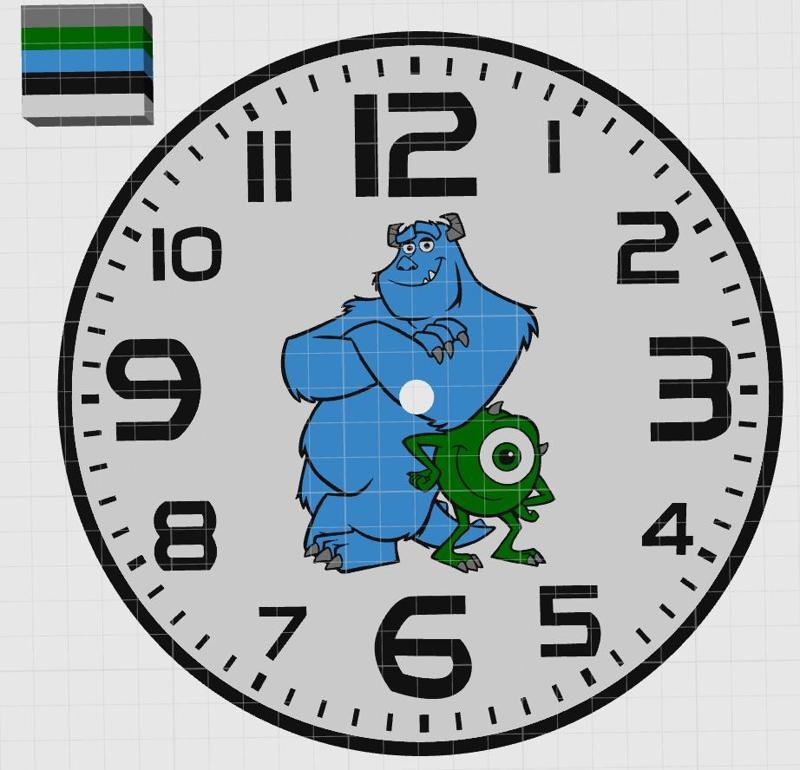 Monster Inc. Clock Face