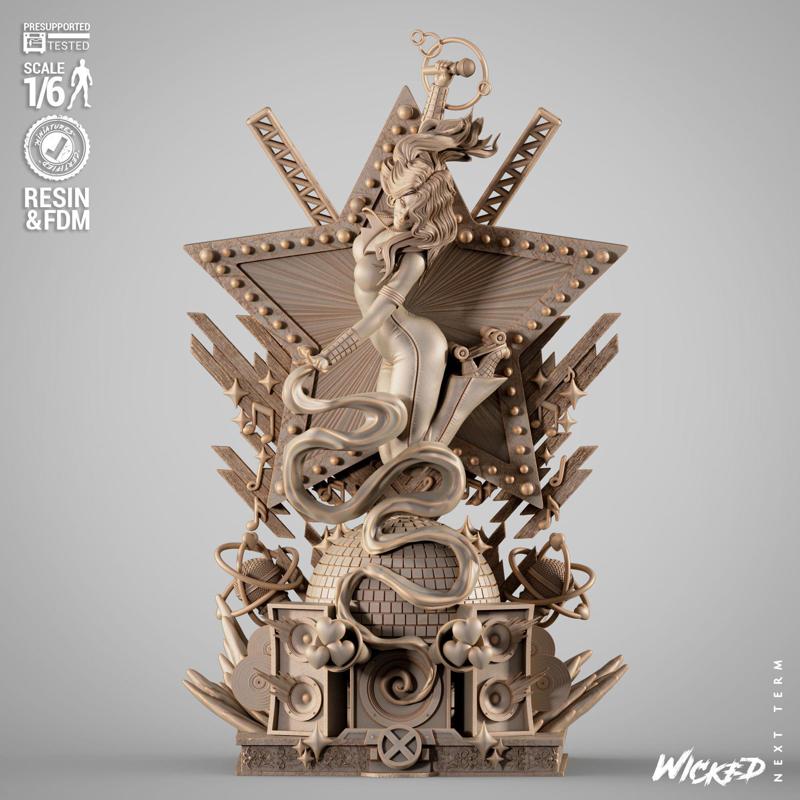 WICKED MARVEL DAZZLER SCULPTURE : TESTED AND READY FOR 3D PRINTING