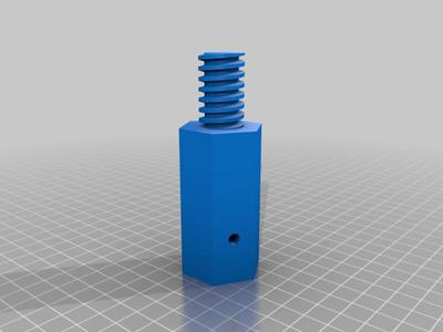 3/4-5 Acme threaded tip for a 1" broom handle.  