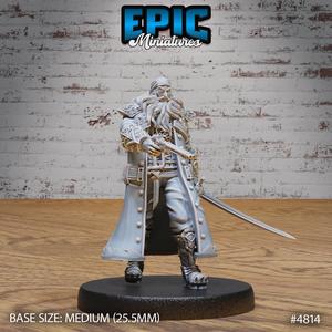 Pirate Captain Barbarossa ‧ DnD Miniature ‧ Tabletop Miniatures ‧ Gaming Monster ‧ 3D Model ‧ RPG ‧ DnDminis ‧ STL FILE