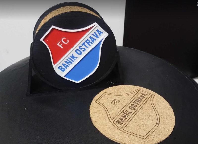 Coaster stand with Baník Ostrava motif