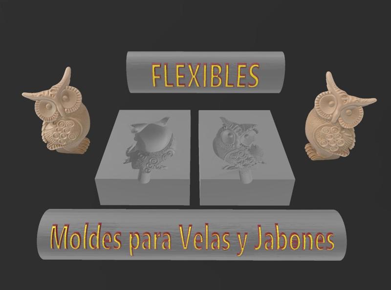 (LUCKY OWL) MOLD FOR CANDLES, SOAPS, PLASTER, PASTES, ETC...