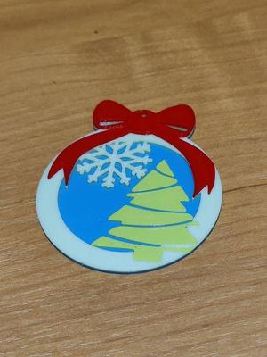 Christmas tree bauble ball layered decor decoration