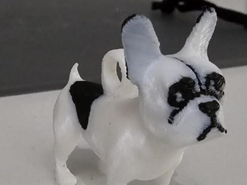cute minature frenchie keychain