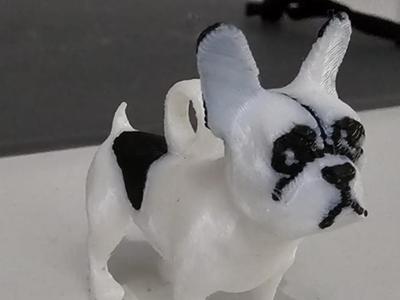 cute minature frenchie keychain