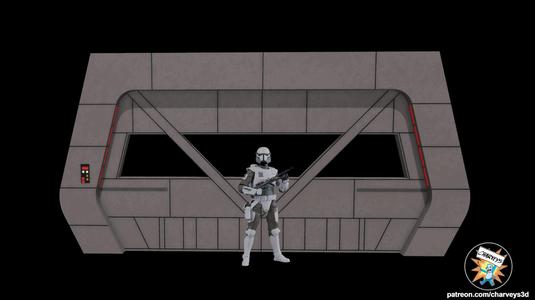Star Wars Imperial Base Door (Mandalore) for 3.75" and 6" figures