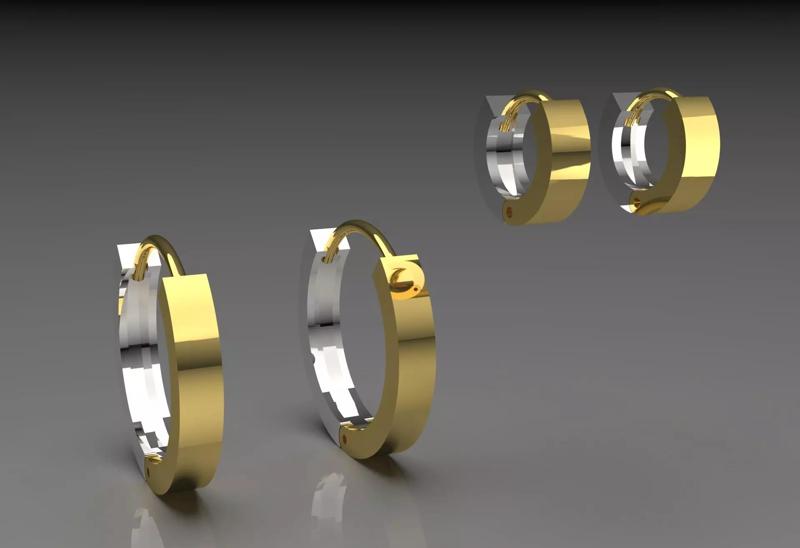 circle gold earring ge0038