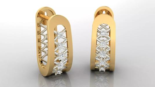 Earring E17 The luxury female earring with gems