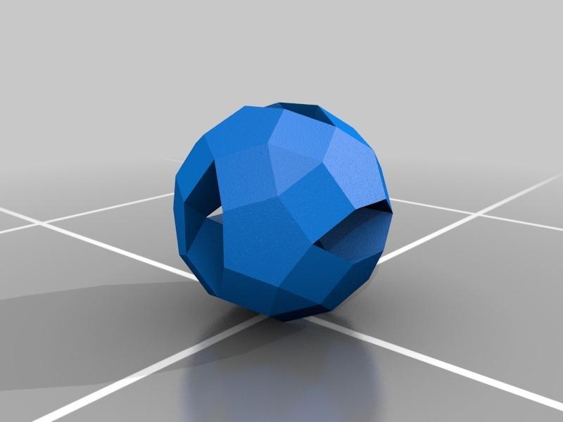 Rhomicosidodecahedron with Tunnels