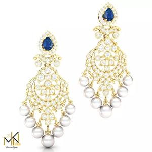 EARRINGS with diamonds and pearls made for you