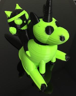 Ninjacat riding a dogacorn