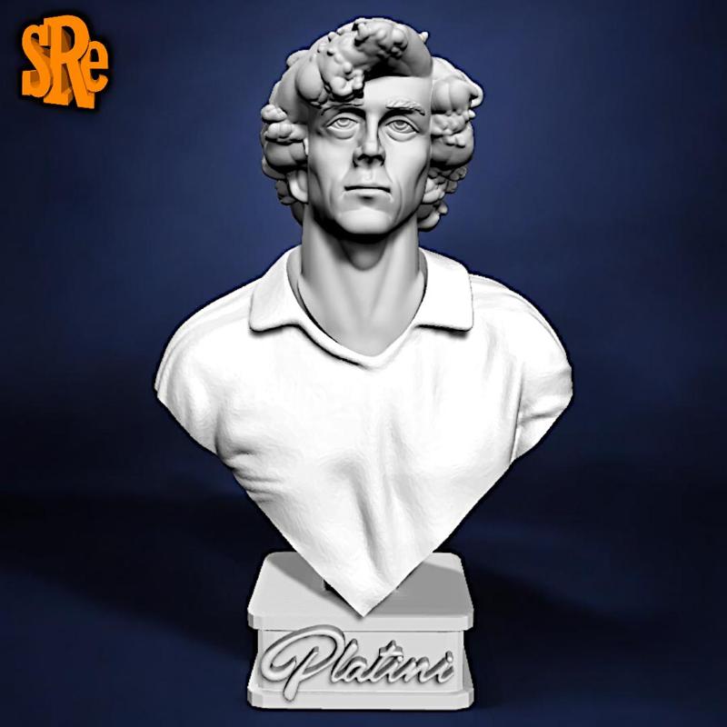 Michel Platini Bust - French Football Icon