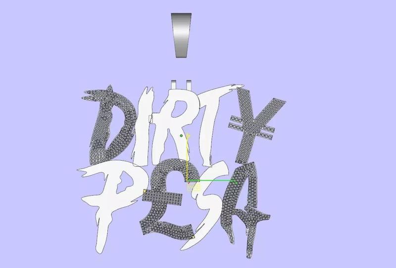 Iced Out Hip Hop dirty pesa Luxury Silver Pendant Flexing Money