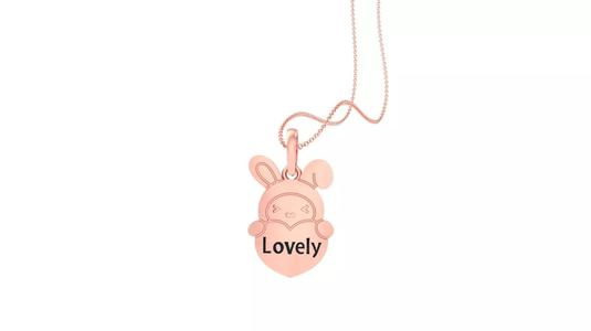 Lovely Cat Light Weight Kids Pendant Necklace Charms 3dm stl obj