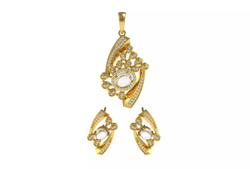 Diamond Pendant Set 17