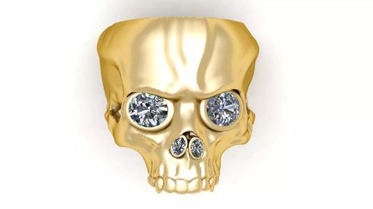 HALF SKULL FACE PENDANT 3D PRINTABLE MODEL