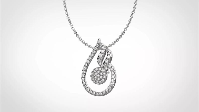 PE15 Classic Solitaire Pendant half ct CAD STL 18K  3g