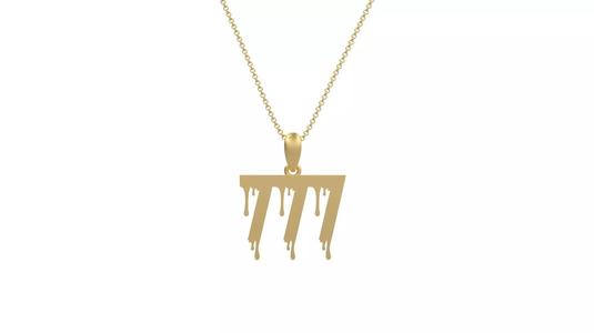 Model 1300 777 Bloody Terror Initial Number Pendant