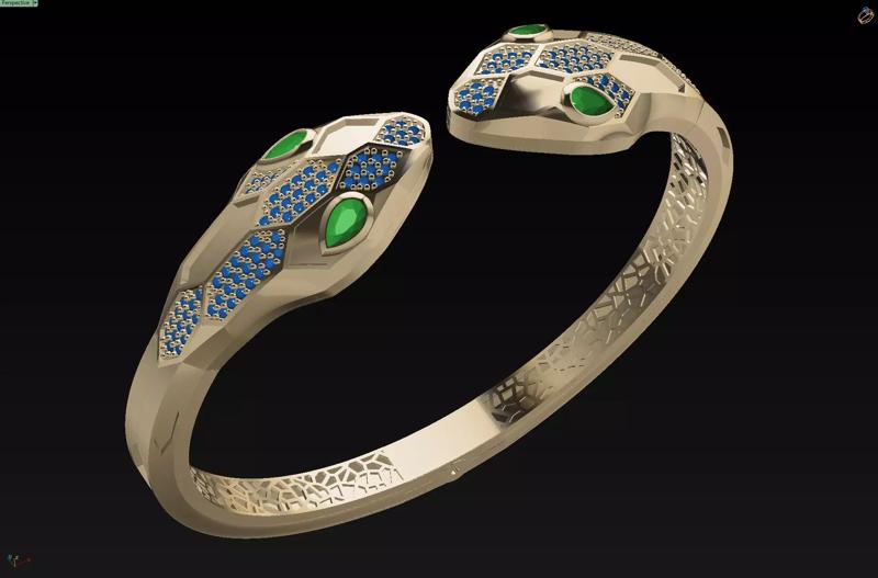 panther bracelet 3D print model