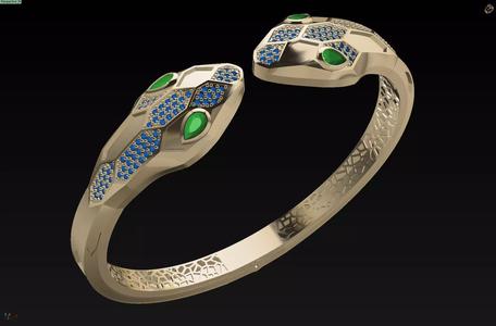 panther bracelet 3D print model