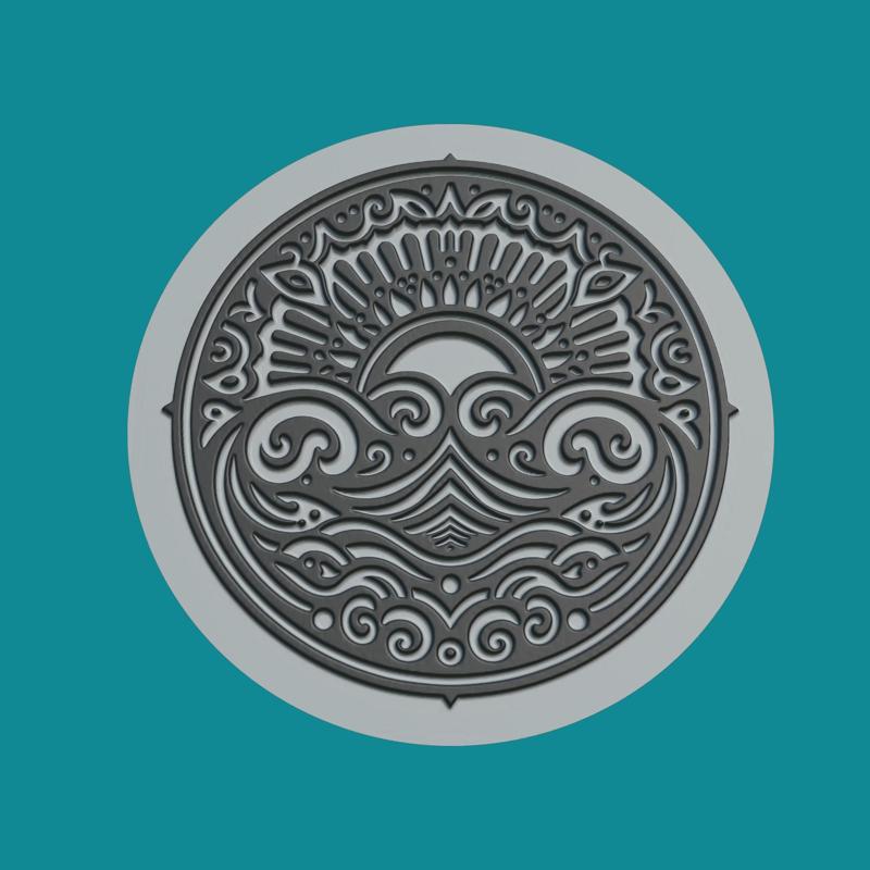 Ocean Medallion Ocean 3d Print Model