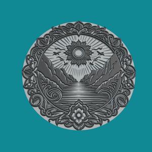 River Medallion River 3d Print Model