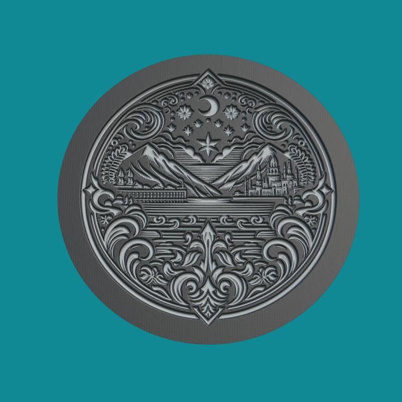 Peninsula Medallion Peninsula 3d Print Model