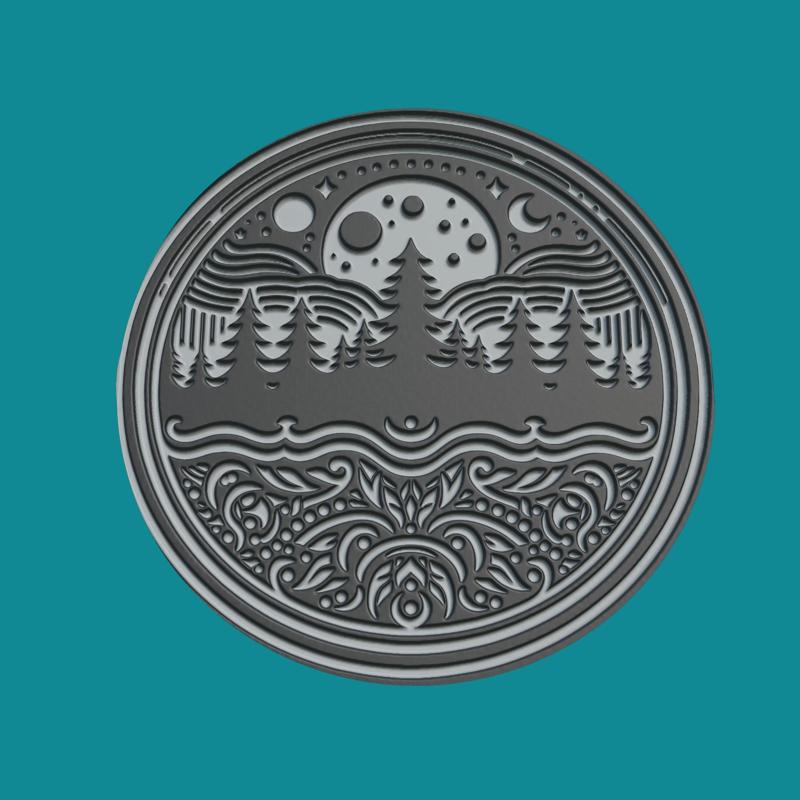 Taiga Medallion Taiga 3d Print Model