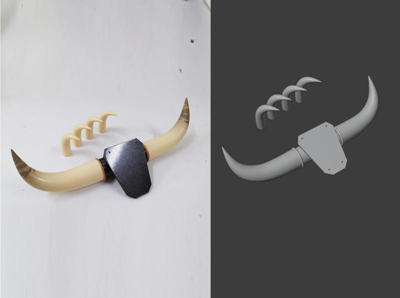 SK8 The Infinity Adam Skateboard horn 3d model/3d print/STL