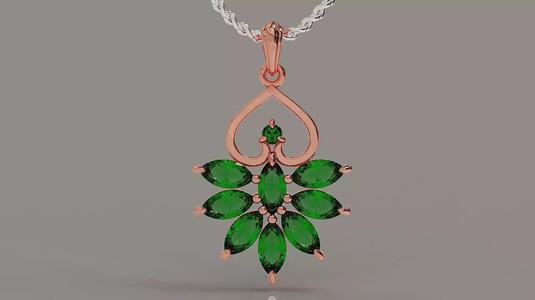 Dragonfly shaped marquise and round cut diamonds necklace