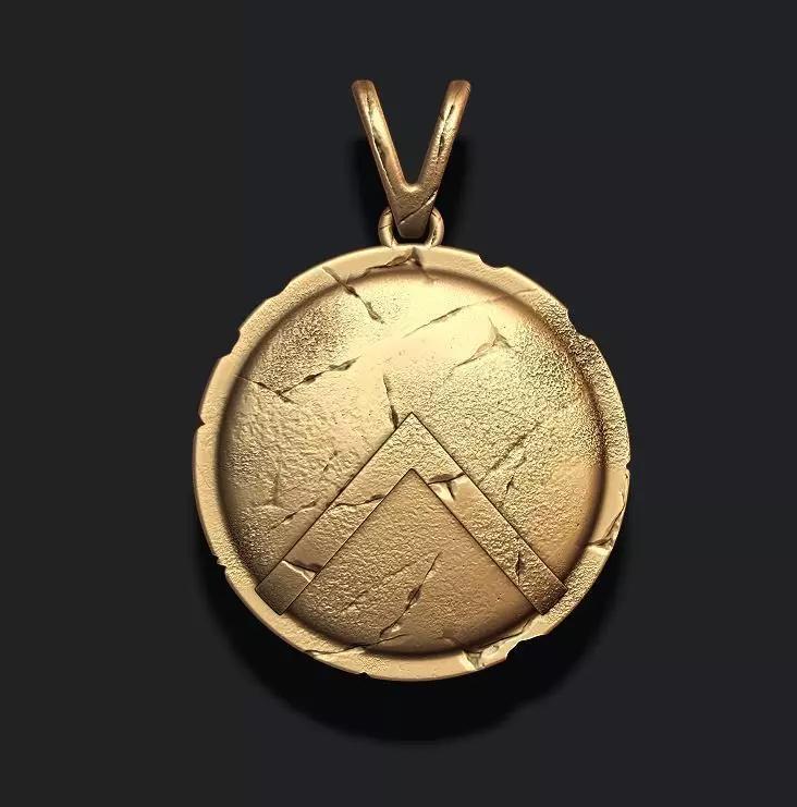 Spartan Shield pendant