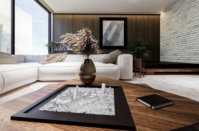 Boston, MA - Prudential Building & Surroundings - 3D Printable Cityscape (4 Tiles)