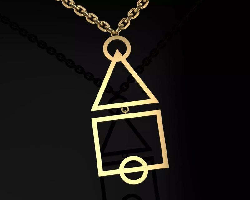 Squid Game LOGO Pendant- Squid Game Jewelry Pendant 3D 2021