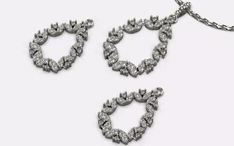jewelry set necklace and earrings with lights
