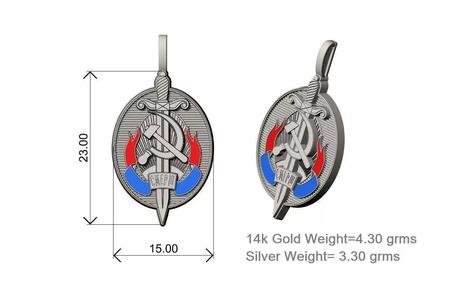 Soviet Medal Pendant design Enamel Paint work