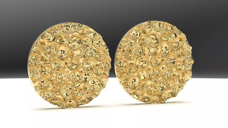 hummer texture coin charm pendant